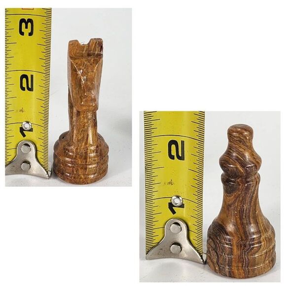 Marble Chess Pieces with storage stone Chess pieces for him, unique chess pieces - Picture 10 of 10